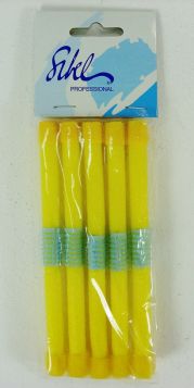 YELLOW HAIR CURLERS MEDIUM