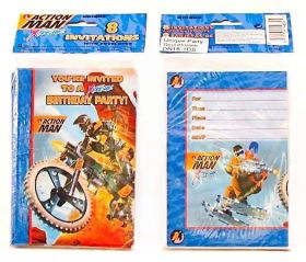 ACTION MAN 8 X INVITES