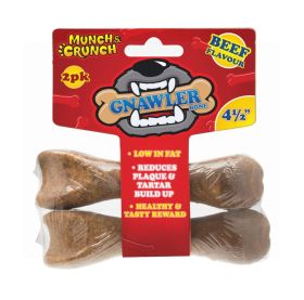 151 Munch & Crunch Gnawler Bone - 4.5" - Beef Flavour - Pack of 2