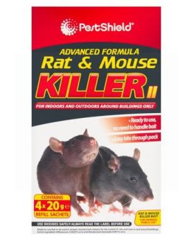 PEST SHIELD RAT & MOUSE ADVANCED KILLER - 4X20G