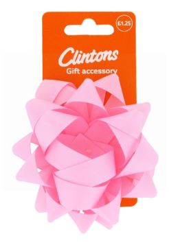 CLINTONS PINK GROSGRAIN CONFETTI BOW