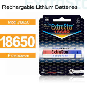 ExtraStar 18650 Rechargeable Lithium Battery 2600mAh