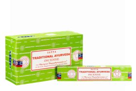 Satya Incense Sticks - Traditional Ayurveda - 15 grams - Pack of 12