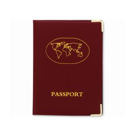 SLEEK PASSPORT COVER BURGUNDY