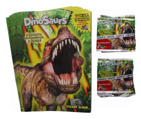 DINOSAUR ALBUM 25 PACK & 50 STICKERS SPANISH
