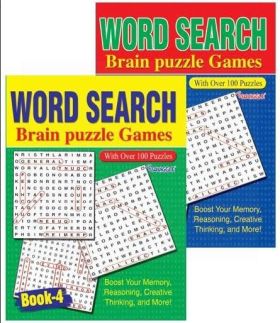 Word Search Brain Puzzle Games Book - 27 x 20cm - 0% VAT