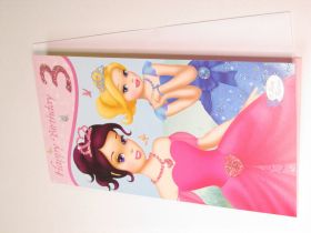 BIRTHDAY GEM FAIRY CARD AGE 3