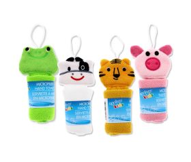 ANIMAL MICROFIBRE HAND TOWELS ASSORTED