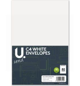 C4 Peal & Seal Envelopes - White - 22.9Cm x 32.4Cm - Pack Of 12          