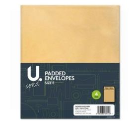 U Send Padded Envelopes - Size E - 26.5cm x 22cm - Pack of 3