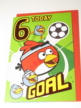 ANGRY BIRD FOOTBALL CARD AGE 6
