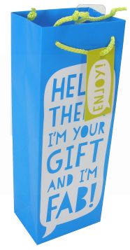Asda "Hello There" Bottle Gift Bag