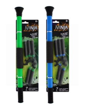 7PC NINJA BLOW DART SHOOTER - ASSORTED COLOURS