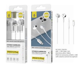 MTK Lightning Digital Stereo Earbuds With Microphone - 1.2m - White