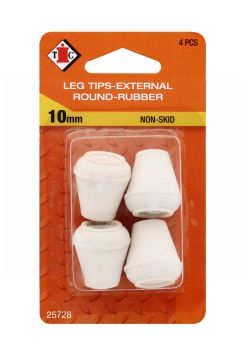 CHAIR TIPS EXTERNAL ROUND RUBBER 10MM