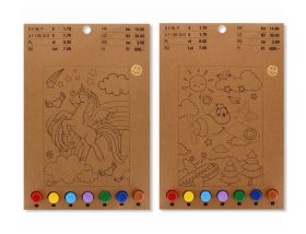 POSTER & 7 PAINT SET UNICORN/AIRPLANE 