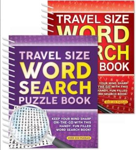 Travel Size Word Search Puzzle Book - 18.5 x 16cm - 0% VAT