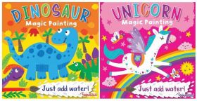Unicorn & Dinosaur Magic Painting Book - 20 x 20cm - 0% VAT