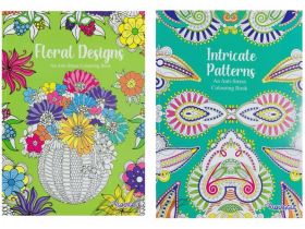 Intricate Patterns & Floral Designs - Anti-Stress Colouring Book - 24 Pages of Fun