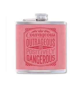 EXCLUSIVE TOP BLOKE FLASK FOR MEN - COURAGEOUS & POSITIVELY DANGEROUS
