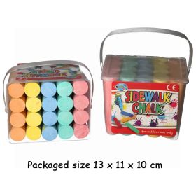 A to Z Arts & Crafts Sidewalk Chalk for Outdoor Use - Assorted Colours - Pack of 20 