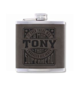 PERSONALIZED GENT'S SPIRIT SIPPER - TOP BLOKE FLASK - TONY