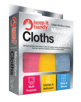 Buzz Microfibre Cleaning Cloths - Pack Of 3