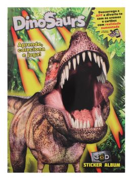 DINOSAUR STICKER BOOK - PORTUGUESE