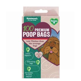 Rosewood Premium Fragranced Degradable Extra Strong Poop Doggy Bags - 26cm x 34cm - Pack Of 100