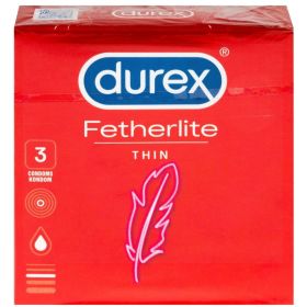 Durex Fetherlite Thin Condoms Pack of 3 - Expiry 07/2029 - 5% VAT