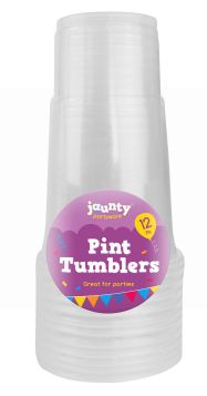 Jaunty Partyware Pint Tumblers - Pack of 12