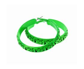 NEON GREEN HOOP EARRING