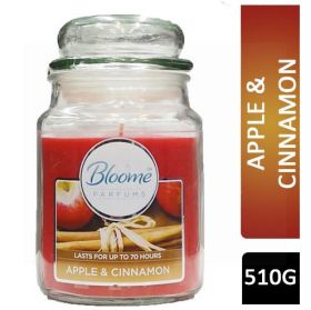 Bloome Perfumes Glass Candle - Large - Apple & Cinnamon - 510g