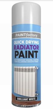 Paint Factory Quick Drying Radiator Paint - Brilliant White - 300ml