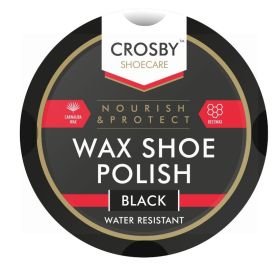 Crosby Black Tin Wax Shoe Polish - 50ml