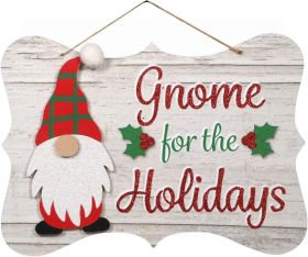 HANGING CHRISTMAS GNOME SIGN (0/36)