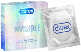 Durex Invisible Condoms - Pack of 3 - Expiry 08/2030 - 5% VAT