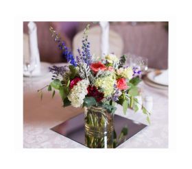 DECOR SQUARE MIRROR PLATE 30X30CM