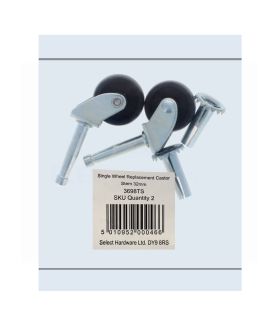 CASTOR SWIVEL STEM BLACK PP 32MM