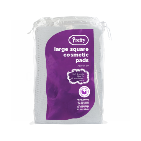 PRETTY LARGE SQUARE COSMETIC PADS - PACK OF 50