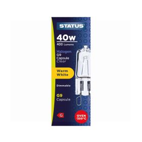 Status G9 Halogen Oven Lamp Bulb - 40W - Warm White