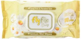 FlyFix Daisy Premium Wet Wipes - Pack of 100