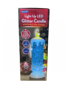 What! Colour Changing Light Up LED Glitter Candle