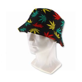 PRINTED LEAF BUCKET HAT 