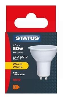 Status LED GU10 Pearl Bulb - 4.5W = 50W - Warm White