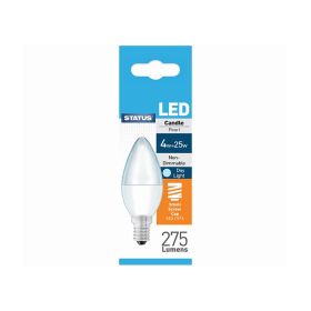 Status LED SES/E14 Pearl Candle Non-Dimmable Bulb - 25W - 275 Lumens - Daylight