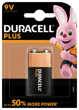 DURACELL PLUS POWER 9V 1 PACK ALKALINE