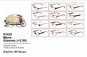 Prescription Based Designer Premium Readers Glasses for Men +2.50 - Designs & Colours May Vary