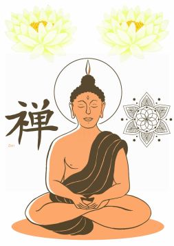 WALL DECO TATTOO BUDDHA