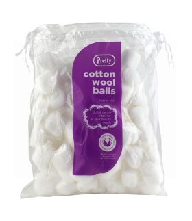 Pretty Cotton Wool Balls - White - Pack of 100